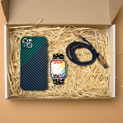 Super Saver - 3-in-1 Tech Gift Bundle – iPhone Case, Watch Strap & Charger-38/40/41mm / iPhone XR