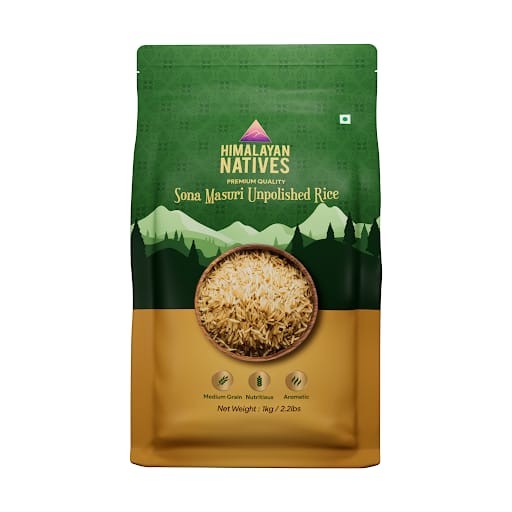 Himalayan Natives Sona Masuri Unpolished Rice 1 Kg
