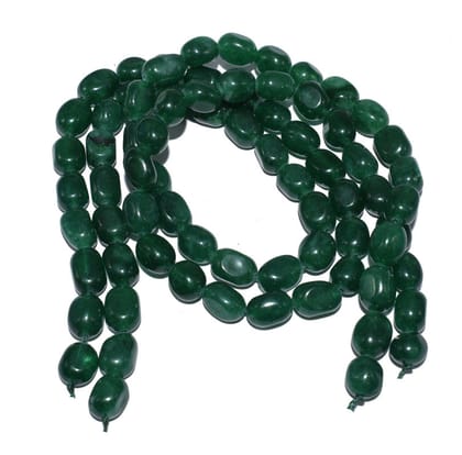 Deep Green Onyx Stone Top Quality Natural Smooth Nugget Gemstone ,Tumble Beads, For Jewelry Making. (BWSNTB-029)-1 String of 35 Pieces / Irregual Size