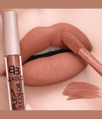 BELLABLOOM Nude Brown Matte Waterproof Liquid Lipstick ( Pack of 1 )