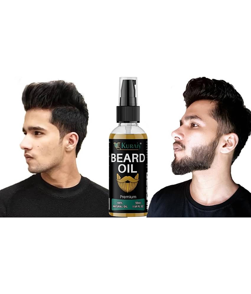 Kuraiy Best Natural Men Fast Beard Growth Oil Natural Beard Growth Enhancer Thicker Oil