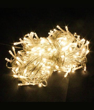EmmEmm 10Mtr Warm White Diwali Led Ladi String Lights Gold