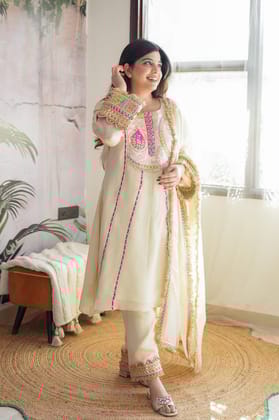 Mohra Gotta Detaling Anarkali Suit Set-XXL-3XL