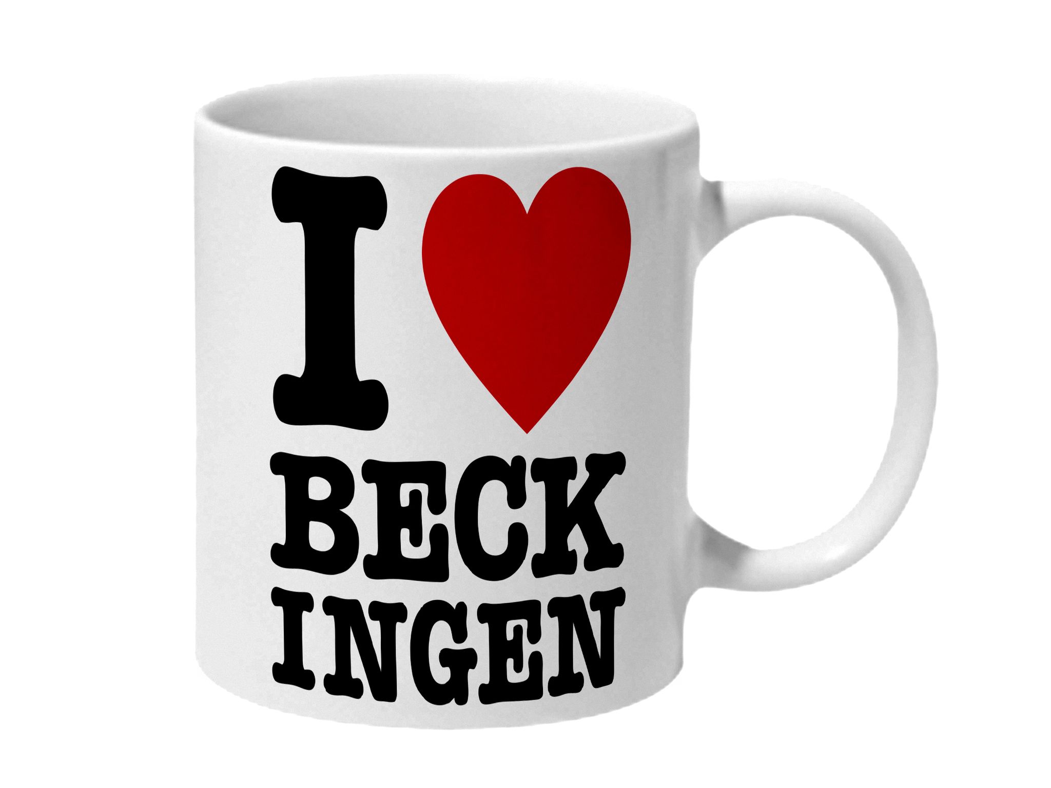 Multicolor I Love Beckingen Ceramic Mug
