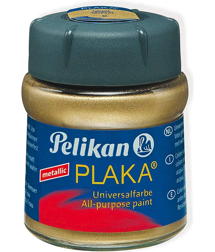 PAINT PLAKA METALLIC SHADES YELLOW GOLD  50  ML