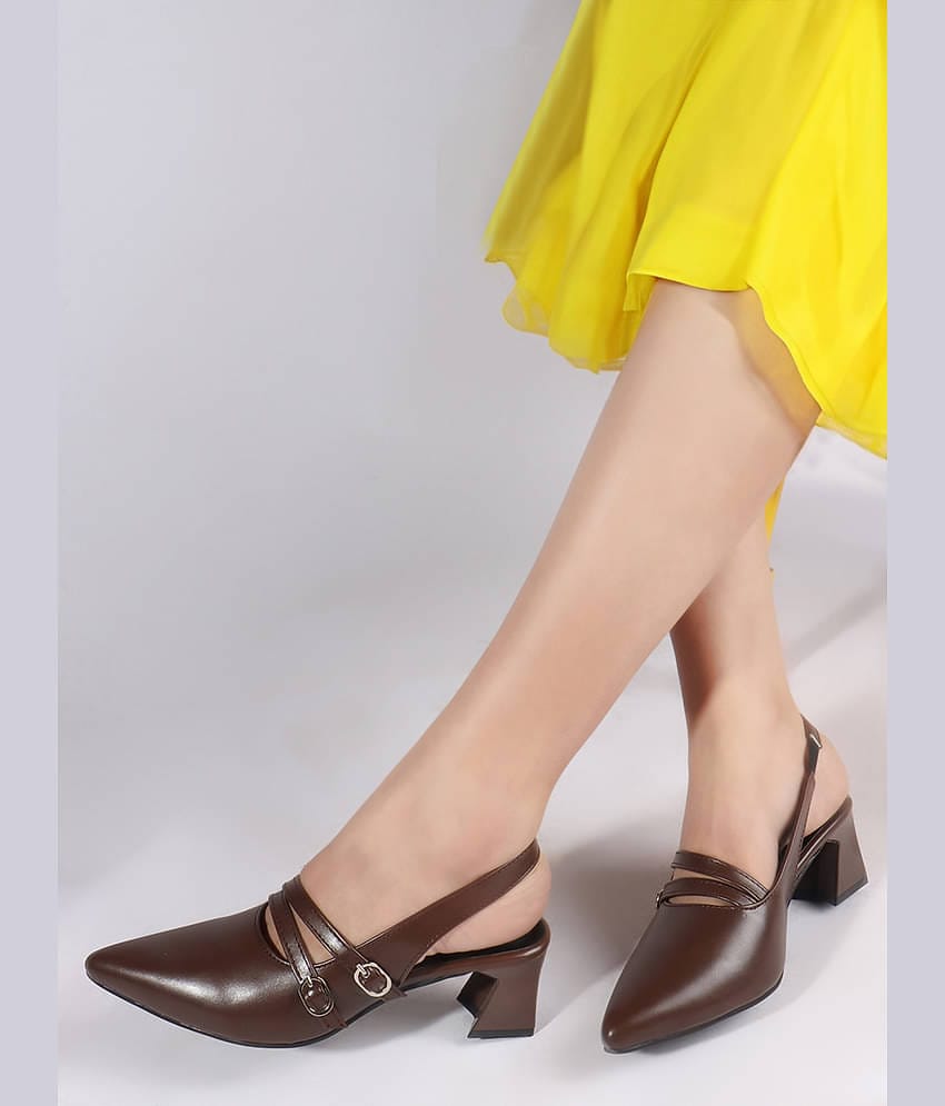 PLANET WALK Brown Women's Sandal Heels