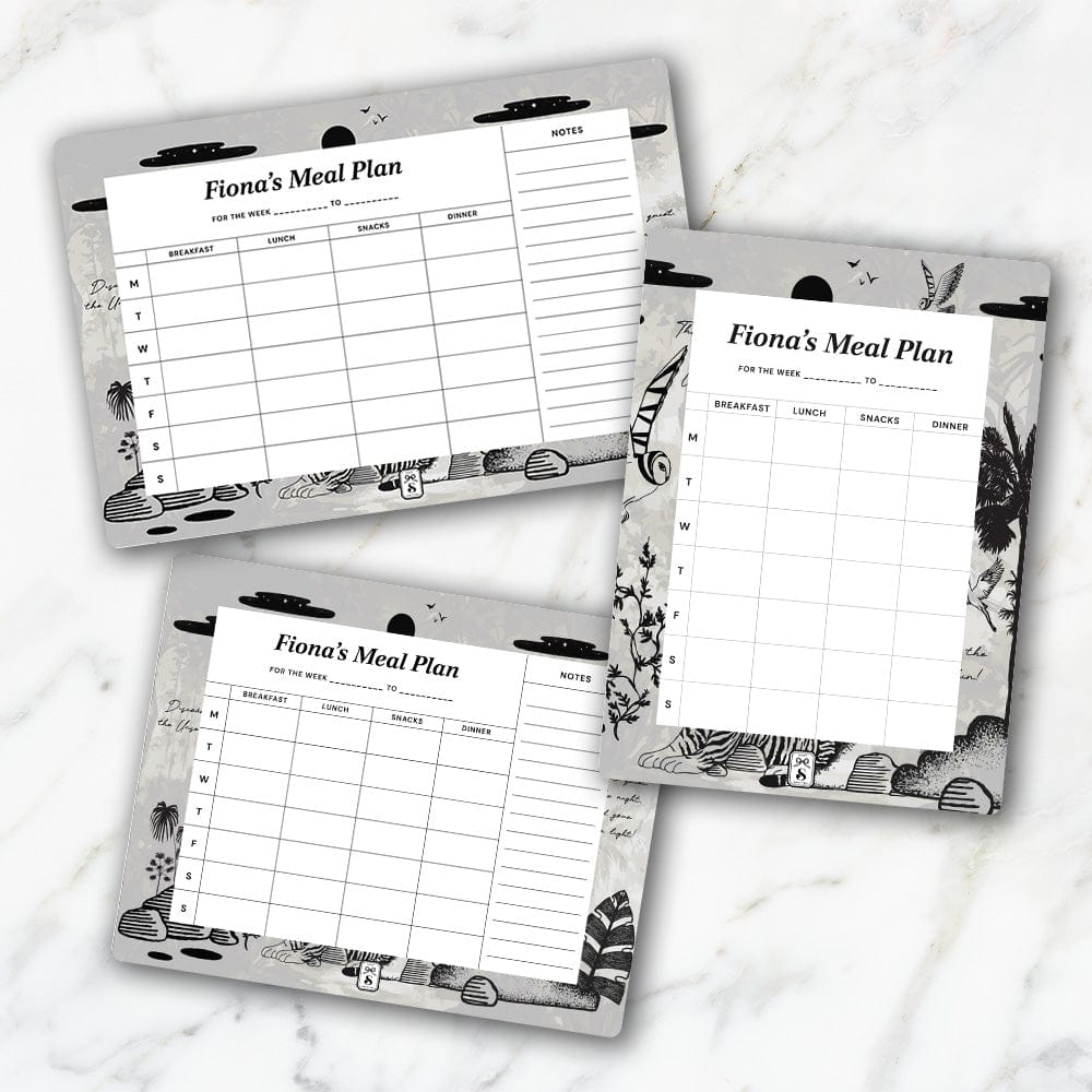 Jungle's Sonnet Meal Planner-Grey / Magnet / Petite
