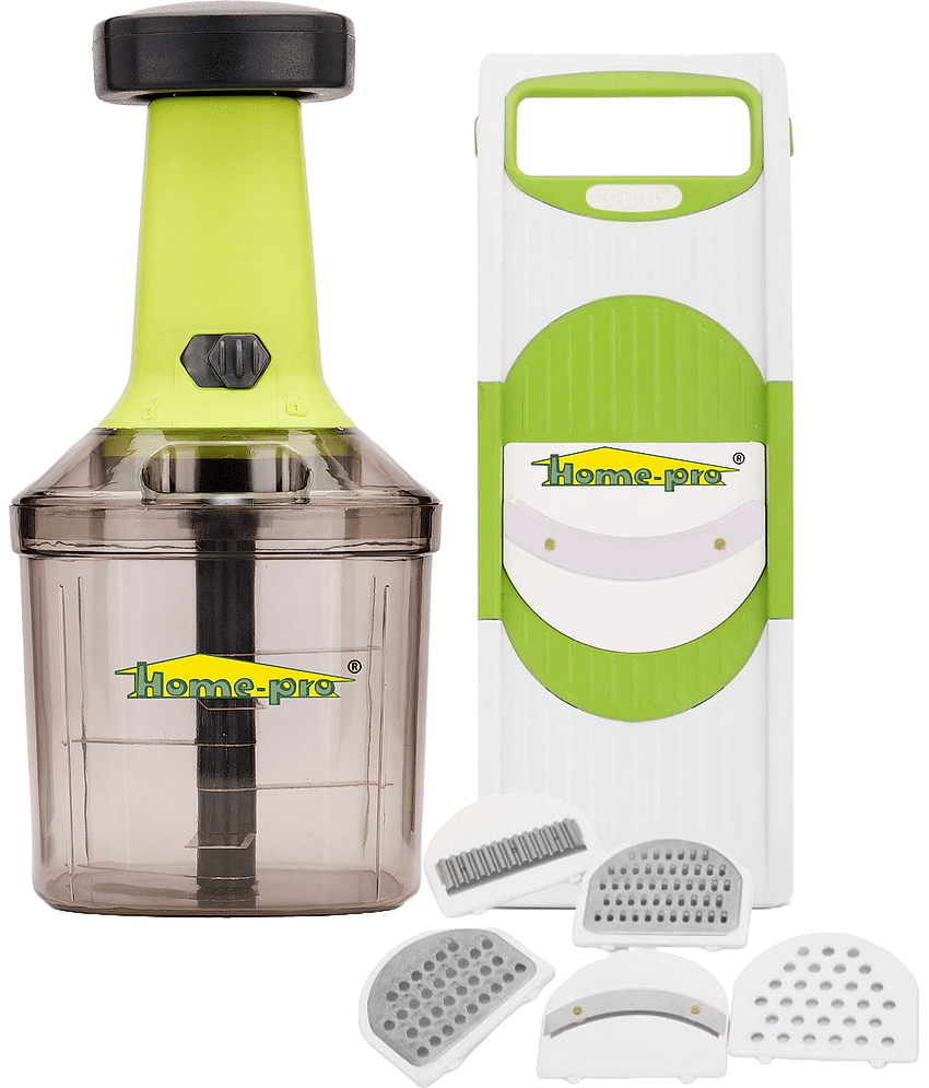 HomePro - Multicolor Plastic Mannual Chopper 1000 ml ( Pack of 2 )