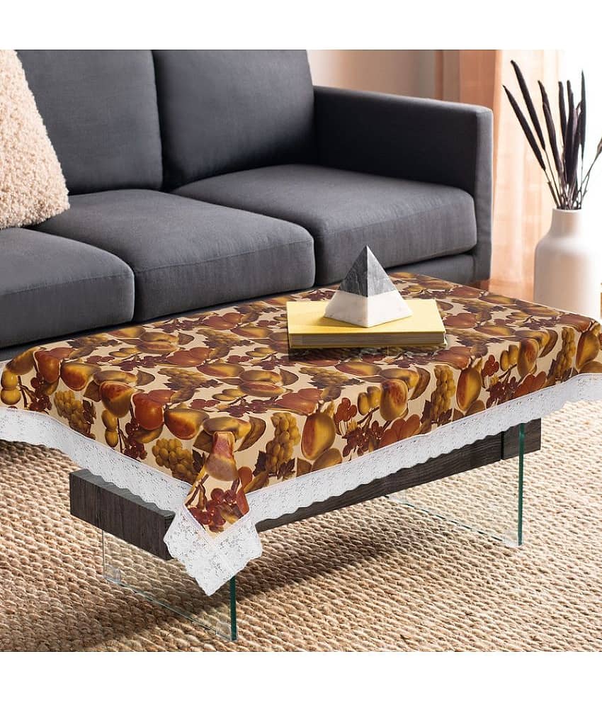 Printed PVC 4 Seater Rectangle Table Cover ( 150 x 92 ) cm Pack of 1 Green