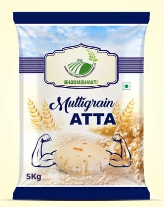 Bhoomi Shakti Multigrain Atta 5 Kg Natural High Fiber Flour Bhoomi Shakti Multigrain Atta 5 Kg Natural High Fiber Flour