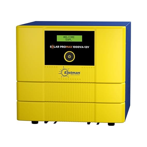 Eastman Solar Promax Pure Sinewave 1000VA/12V Solar Inverter | Reliable Power Backup for Home,Office & Shops | Intelligent, Hybrid & Solar | Warranty 36 Months on Product,10 Years Transformer