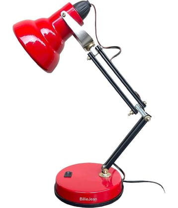 BillieJean Red Study Table Lamp ( Pack of 1 )