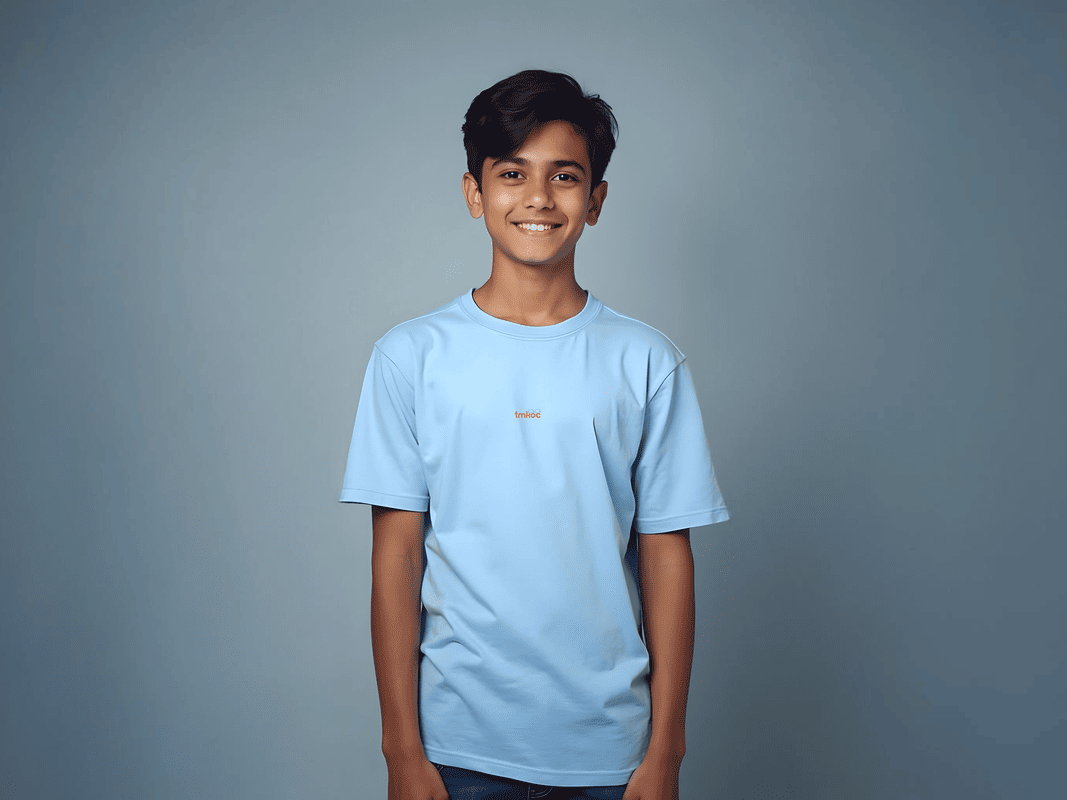 Taarak Mehta ka Ooltah Chashmah| Teens Blue Printed Regular Fit T-Shirts (AYE BABUCHAK)