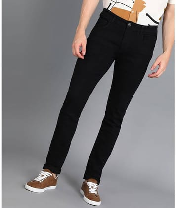 Urbano Fashion Skinny Fit Cuffed Hem Men's Jeans - Black ( Pack of 1 )