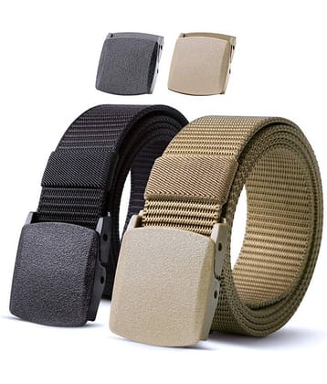 Edifier - Multicolor Nylon Men's Casual Belt ( Pack of 2 )