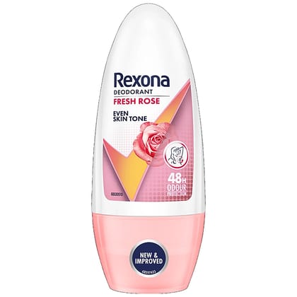 Rexona-Rollon Fresh Rose Whitening Underarm Roll On Deodorant For Women, 50 ml