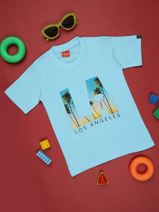 LA T-shirts for Boys & Girls-4-5Y / Sky Blue