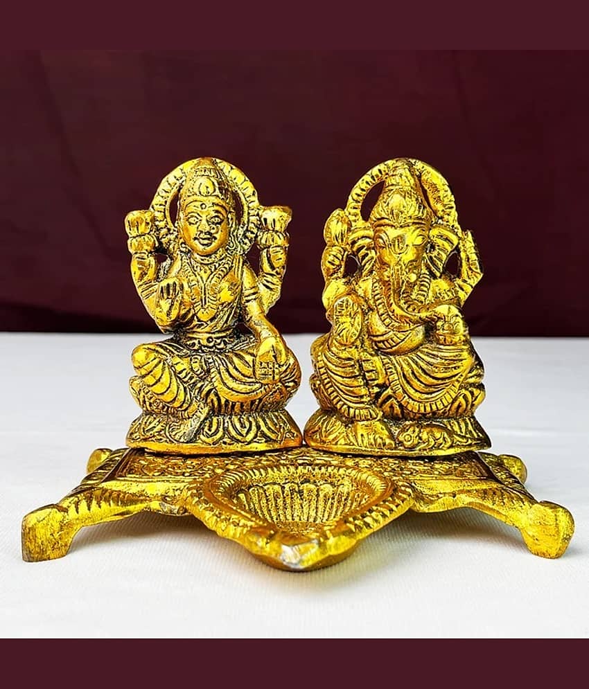 Shri Astha Vinayak Brass Laxmi Ganesh Idol ( 11 cm )