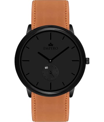 EMPERO Brown Leather Chronograph Men's Watch