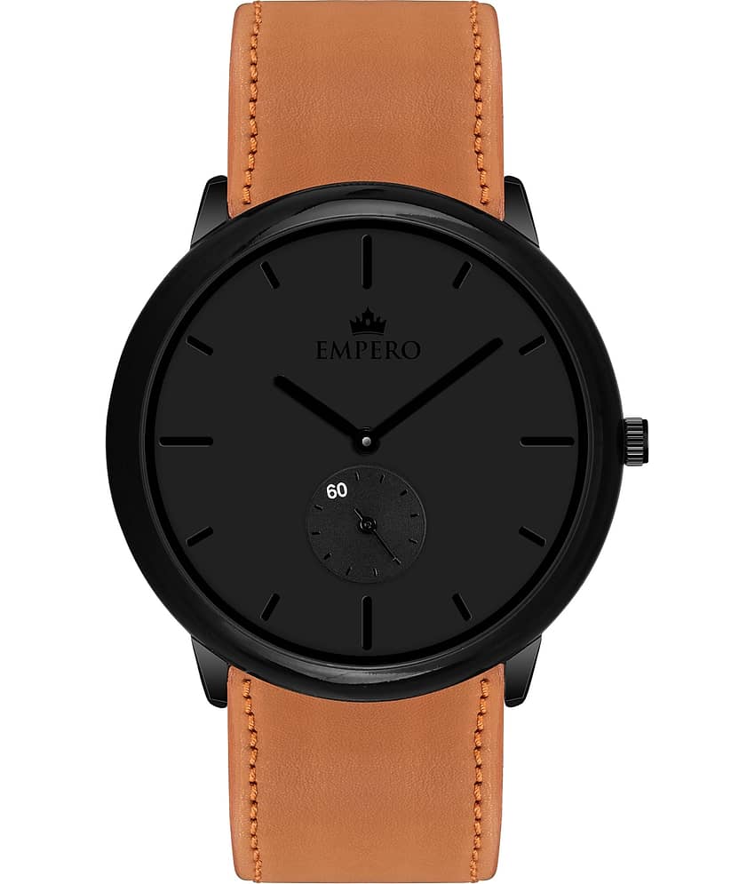 EMPERO Brown Leather Chronograph Men's Watch