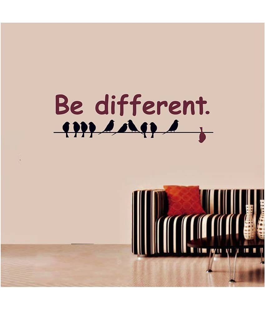 Asmi Collection Be Different Motivational Quotes Wall Sticker ( 30 x 85 cms )