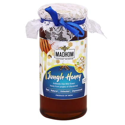 Jungle Raw Honey 350gm | 100% Natural & Pure | No Sugar Added | Unheated | Unprocessed