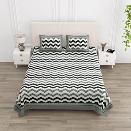 Floral Print Double King Bedsheet with 2 Pillow Covers-Ethnic Motifs / Double King (90X108 Inches) / Regular