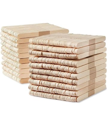 ECLET 500 Pcs ice Cream Stick Wooden Stick Craft Material ice Cream Stick Use of Project Work Stick School Purpose for Decorations (Ice Cream Stick)
