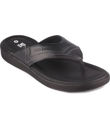 Red Chief - Black Men's Leather Slipper