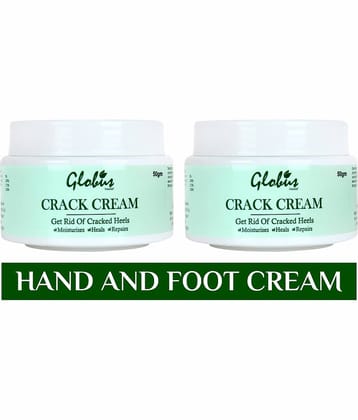 Globus Naturals Hand, Crack Cream for Hand, Heels & Foot, 50gm (Pack of 2)