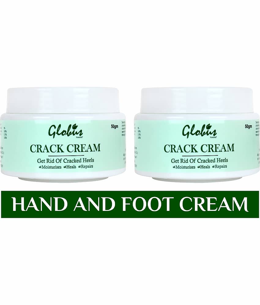 Globus Naturals Hand, Crack Cream for Hand, Heels & Foot, 50gm (Pack of 2)