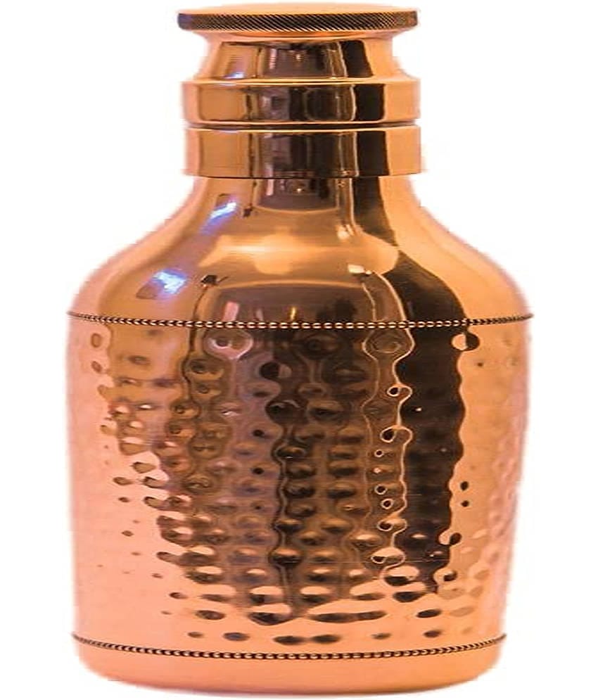 Shakuntla Vintage Copper Bottle Gold Copper Water Bottle 1000 mL ( Set of 1 )