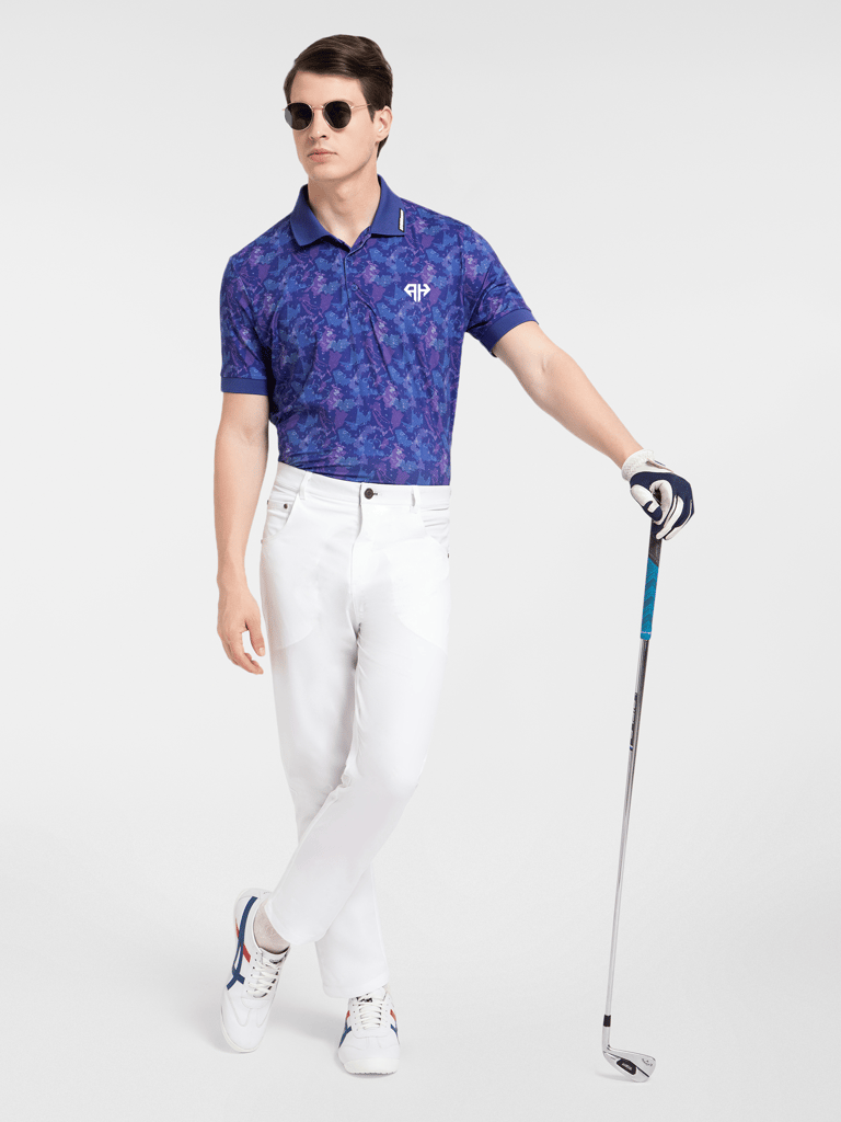 AH Ultra – Botanical Blue Camo Polo