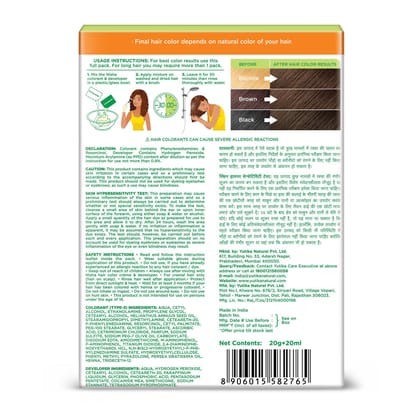 Nisha Creme Hair Color Dark Brown 40gm Pack of 4, Permanent Hair Color for Women Men, No Ammonia, 100% Grey Coverage