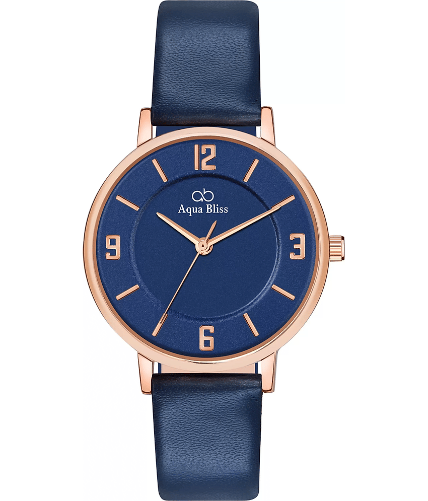 AQUA BLISS - Blue Leather Analog Womens Watch