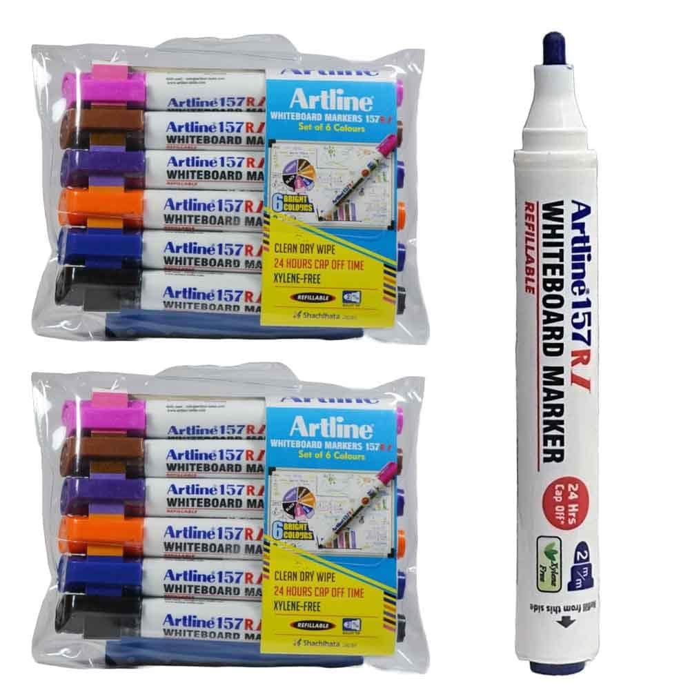 Artline 2 Packs of White Board Marker Set Of 6