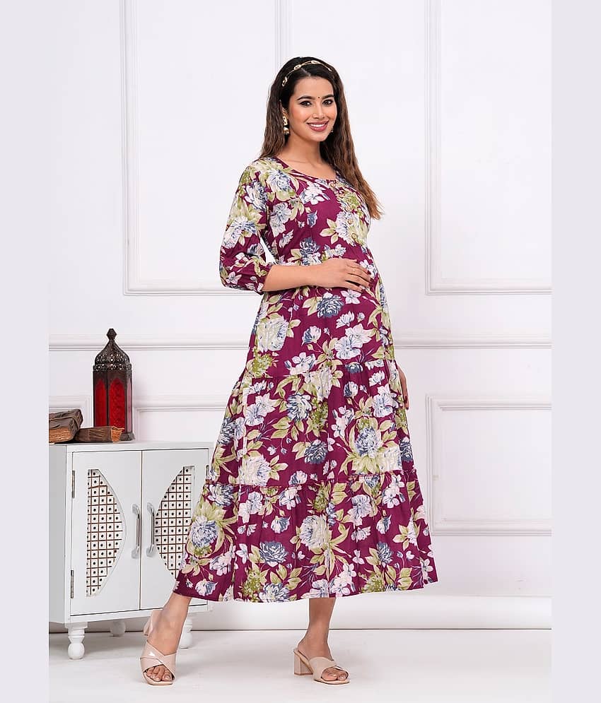 Nevisha Style Multi Color Cotton Maternity Kurta Single