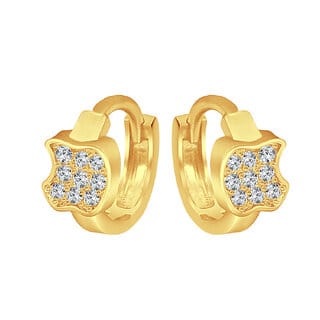Alloy Gold Plated Bali Hoop Earring Dangle Earring Earring for Women and Girls  [VFJ1549ERG]
