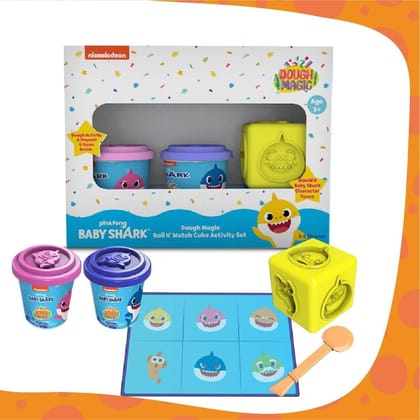 Dough Magic Baby Shark Roll N' Match Cube Activity Set