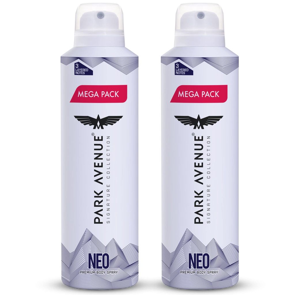 Park Avenue Singature Neo Deo Fresh Body Spray Mega Pack For Men, 220Ml (Pack Of 2)
