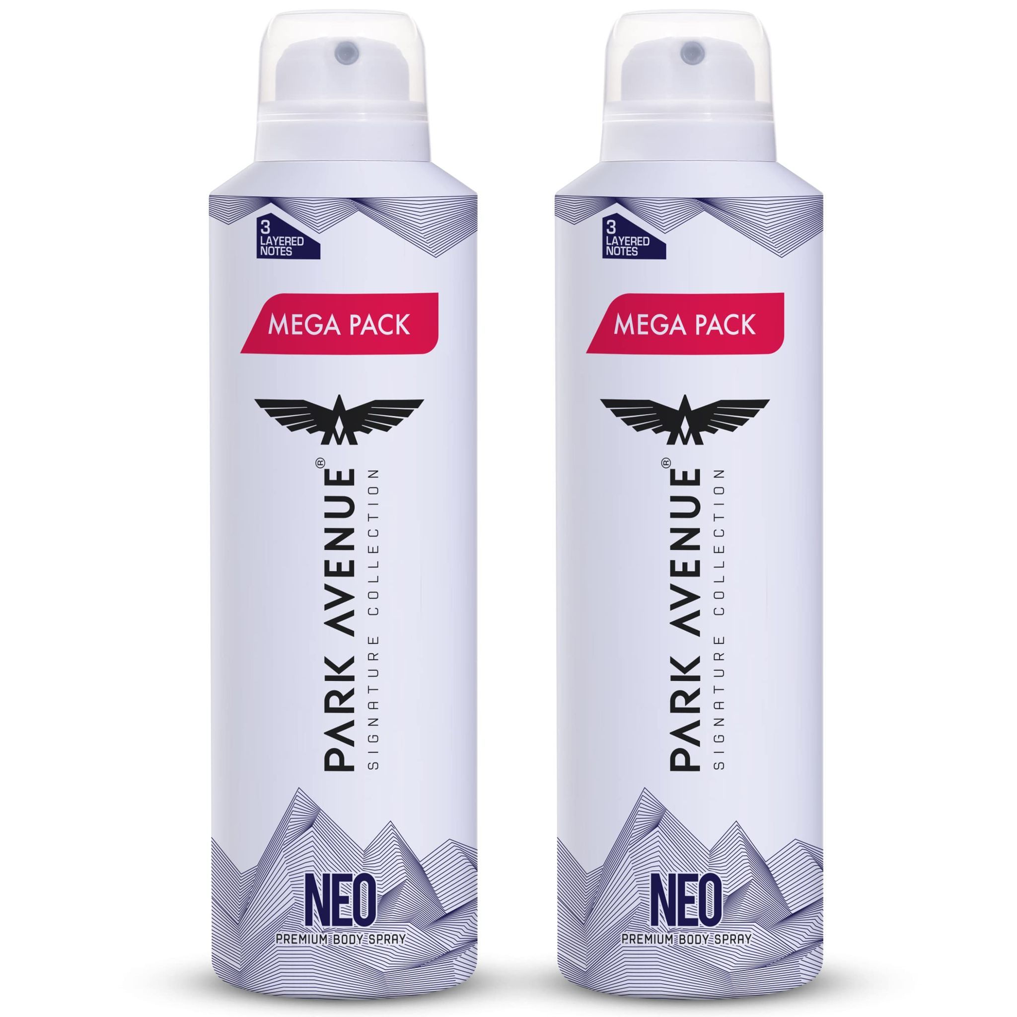 Park Avenue Singature Neo Deo Fresh Body Spray Mega Pack For Men, 220Ml (Pack Of 2)