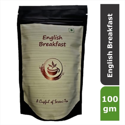 Camellia Twigs Classic English Breakfast Tea: Blend of Assam and Darjeeling whole leaf Orthodox Teas | 100 gm | 3.53 Oz | 50 cups