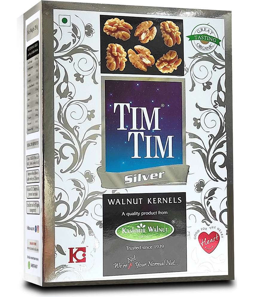 Tim Tim Organic Silver Halves Walnuts Kernels, 250g