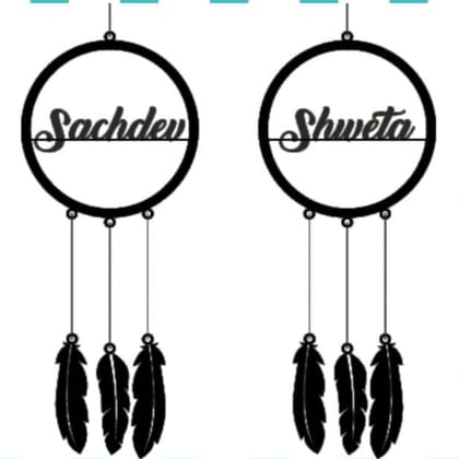 MDF Cutting Name Dreamcatcher With Customized Name.