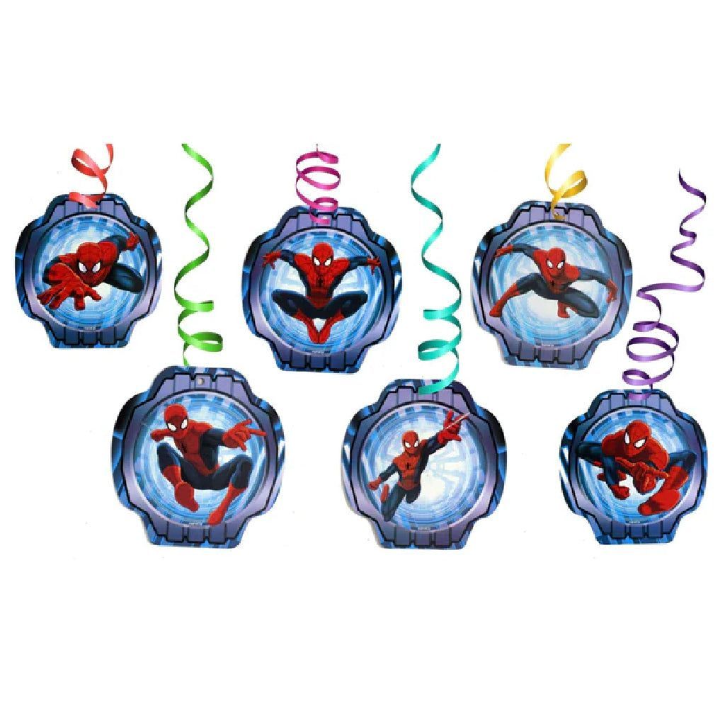 Spiderman Swirl Decoration - 12PC - Party and Festive Needs | Buy online on ZillyBuy