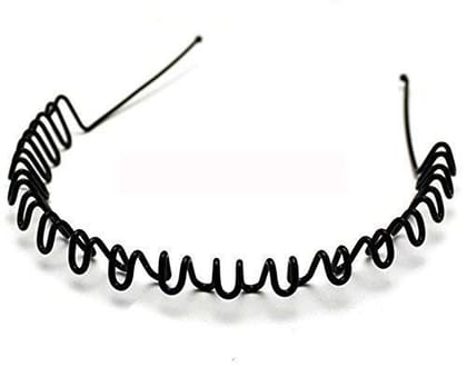 Nawani Unisex Metal Hair Band (Black)