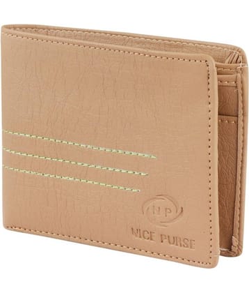 Nice Purse Cream PU Men's Regular Wallet ( Pack of 1 )