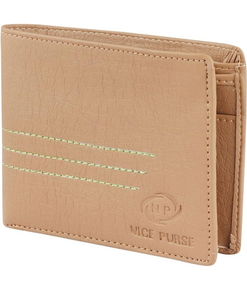 Nice Purse Cream PU Men's Regular Wallet ( Pack of 1 )