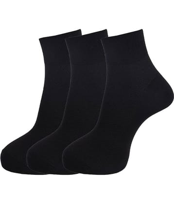 Dollar Socks Black Casual Ankle Length Socks Pack of 3