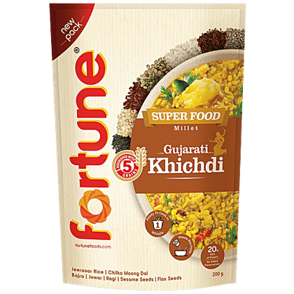 Fortune Super Food Millet Gujarati Khichdi - Ready To Cook, Rich In Protein, 200 g Pouch